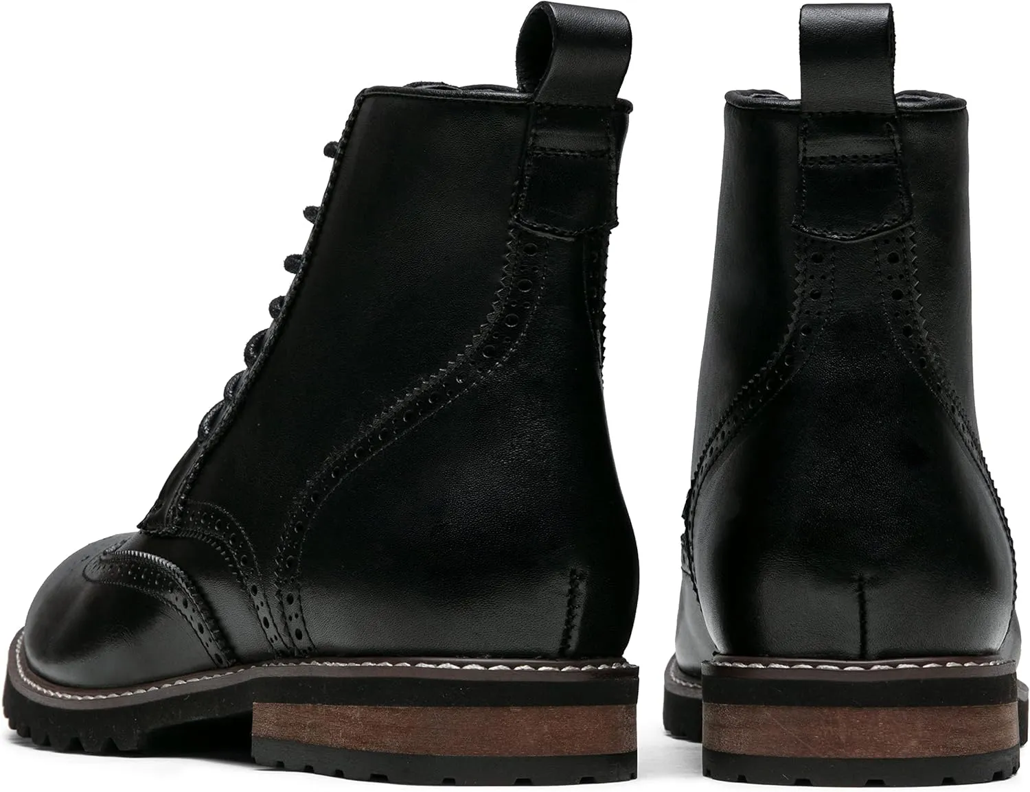Jousen Mens Boots Premium Leather Cap Toe Casual Boots Chukka Dress Boots for Men