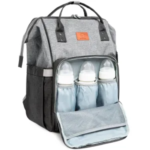 KeaBabies Baby Diaper Bag Backpack - Large Baby Bag for Boys, Girls, Waterproof Multi Function Travel Diaper Backpack with Changing Pad, Durable Travel Essentials for Moms and Dads (Graphite)
