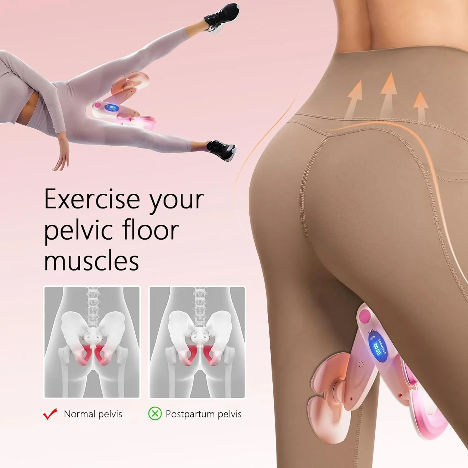 Keyoung Thigh Masters Hip Trainer Kegel Exerciser, Pelvic Floor Trainer, Inner Thigh Trimmer, Thigh Tensioner Exercise for Home Kegel Postpartum Rehab,Workout Equipment Kegel Exercise Products