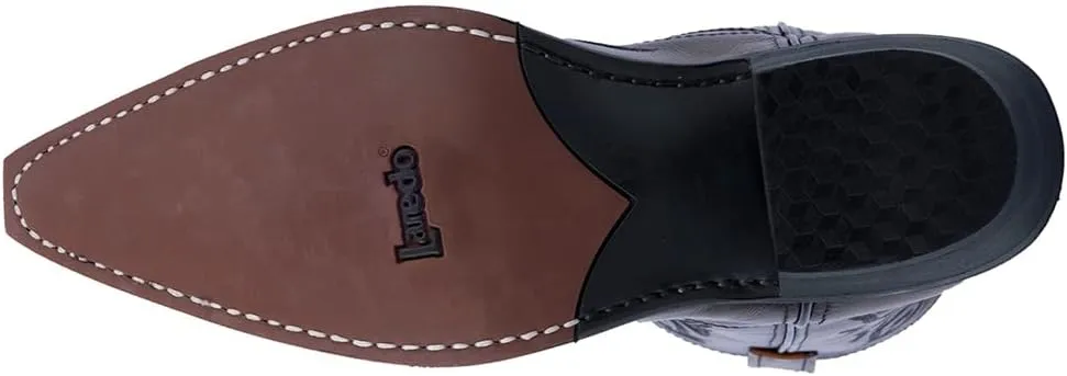 Laredo Mens Hawk Embroidered Snip Toe Casual Boots Mid Calf - Black