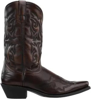 Laredo Mens Hawk Embroidered Snip Toe Casual Boots Mid Calf - Black