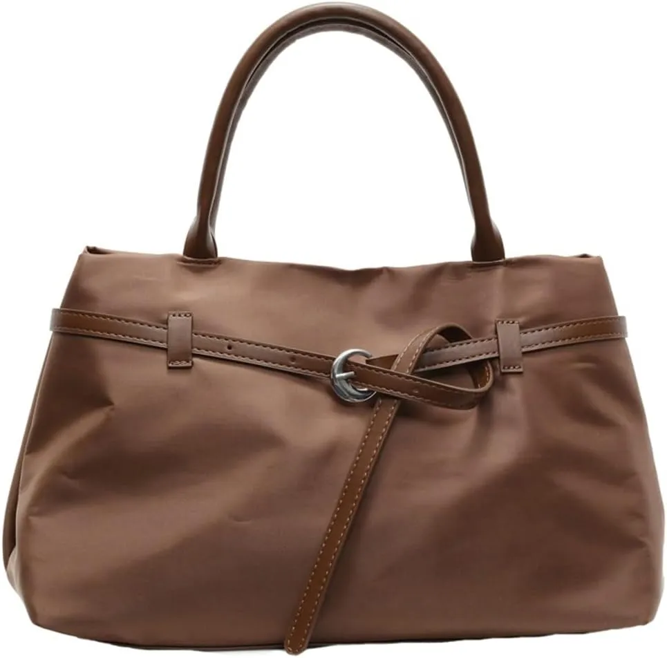 Large Capacity Belt Solid Tote Bag for Women Durable Outdoor Shoulder Bag Practical Work Holiday Underarm Bags 2025