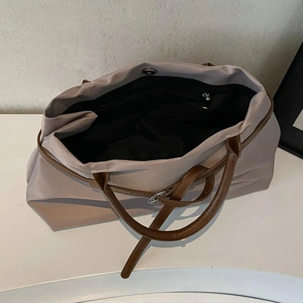 Large Capacity Belt Solid Tote Bag for Women Durable Outdoor Shoulder Bag Practical Work Holiday Underarm Bags 2025