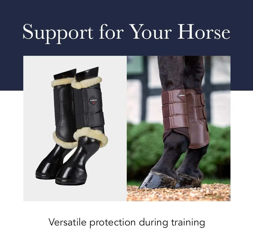 LeMieux Fleece Lined Brushing Horse Boots - Protective Gear and Training Equipment - Equine Boots, Wraps & Accessories