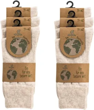 Leo Design 6 Pair Organic Cotton Dress Socks Seamless Socks for Women, Liners, Soft Cuff (US, 6-9, Beige)