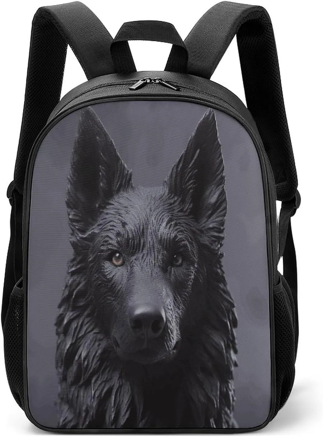 Lightweight Backpacks Cute Travel Bag Durable Black German Shepherd Printing Small Travel Backpack For Women & Men