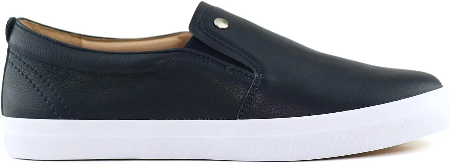 Marc Joseph New York Womens Casual Comfortable Genuine Leather Lightweight Low Top Fashion Slip-On Walking Sneaker Flat Shoes