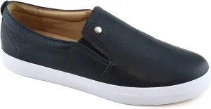 Marc Joseph New York Womens Casual Comfortable Genuine Leather Lightweight Low Top Fashion Slip-On Walking Sneaker Flat Shoes