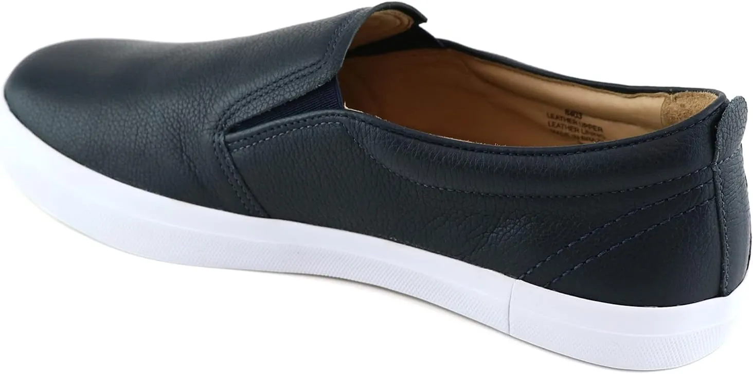 Marc Joseph New York Womens Casual Comfortable Genuine Leather Lightweight Low Top Fashion Slip-On Walking Sneaker Flat Shoes
