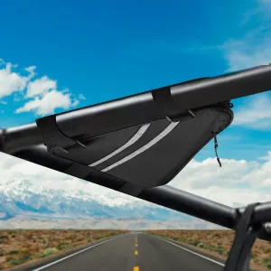 MARCHFA UTV Roll Bar Triangle Storage Bag Compatible for Most UTV Road and Mountain Bikes Accessories Waterproof Bike Bag Organizer UTV Storage (1)