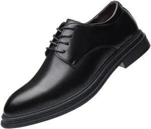 Men Luxury Casual Black Leather Shoes Formal Wedding Tuxedo Shoes Classic Lace-up Business Dress Oxford