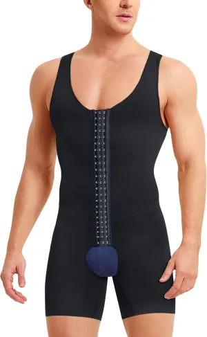 Men Shapewear Tummy Control Bodysuit Waist Trainer Full Body Shaper Fajas Compression Shirts Shorts Slim Belly