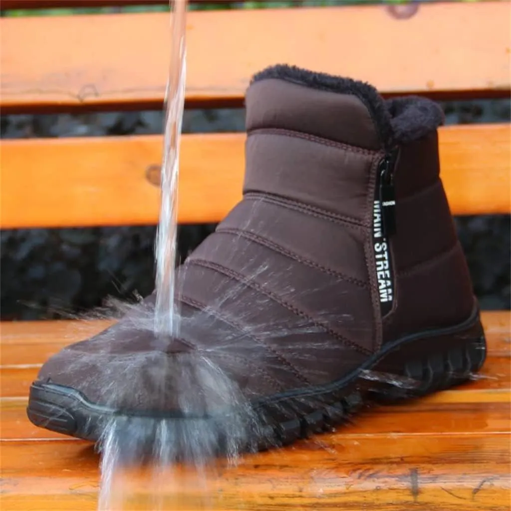 Men's and Women's Waterproof Warm Cotton Zipper Snow Ankle Boots