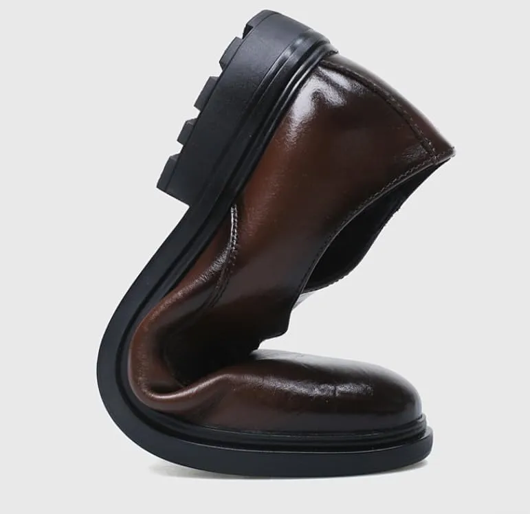 Mens Casual Leather Shoes Men's Business Formal Wingtip Brogue Oxford Shoes for Men