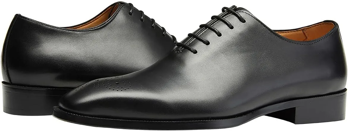 Mens Dress Oxford Shoes Business Casual Wholecut Tuxedo Wedding Shoes for Men