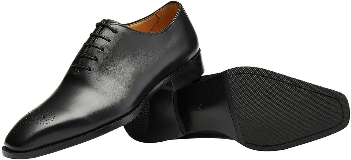Mens Dress Oxford Shoes Business Casual Wholecut Tuxedo Wedding Shoes for Men