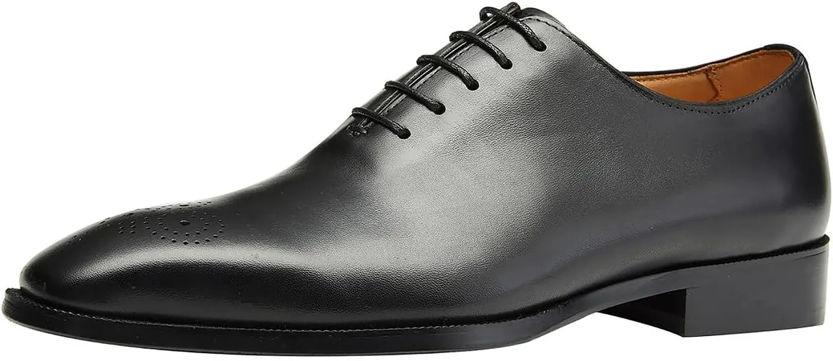 Mens Dress Oxford Shoes Business Casual Wholecut Tuxedo Wedding Shoes for Men