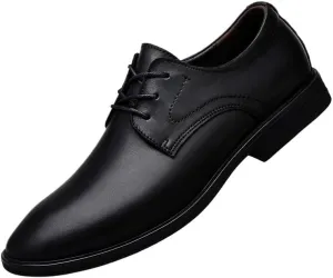 Men's Dress Shoes Mens Casual Business Formal Oxford Shoes Brogue Wingtip Retro Derby Shoes for Men(Black,8)