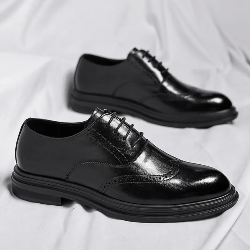 Mens Dress Shoes Modern Formal Business Genuine Leather Oxfords Shoes
