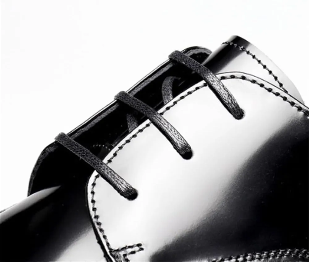 Men's Leather Lace Up Heightening Fashion Square Toe Oxfords Classic Casual Business Office Dress Shoes