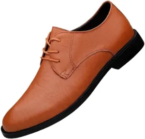 Mens Leather Shoes Slip On Pointed Toe Classic Formal Business Shoes Classic Formal Oxford Shoes Office