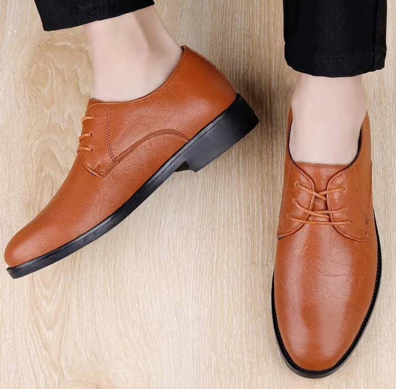 Mens Leather Shoes Slip On Pointed Toe Classic Formal Business Shoes Classic Formal Oxford Shoes Office
