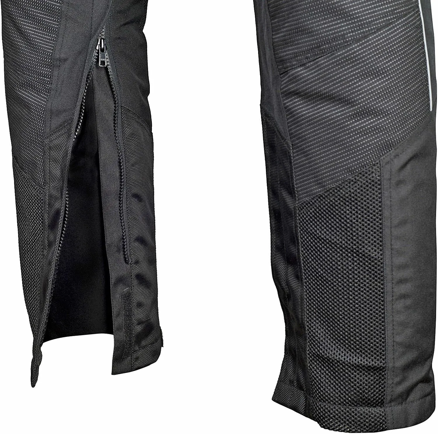 Men’s Motorcycle Mesh Pants Full Leg Zipper Riding Pants powersports Protective Armored Adv CE Over The Boot Motocross Pants