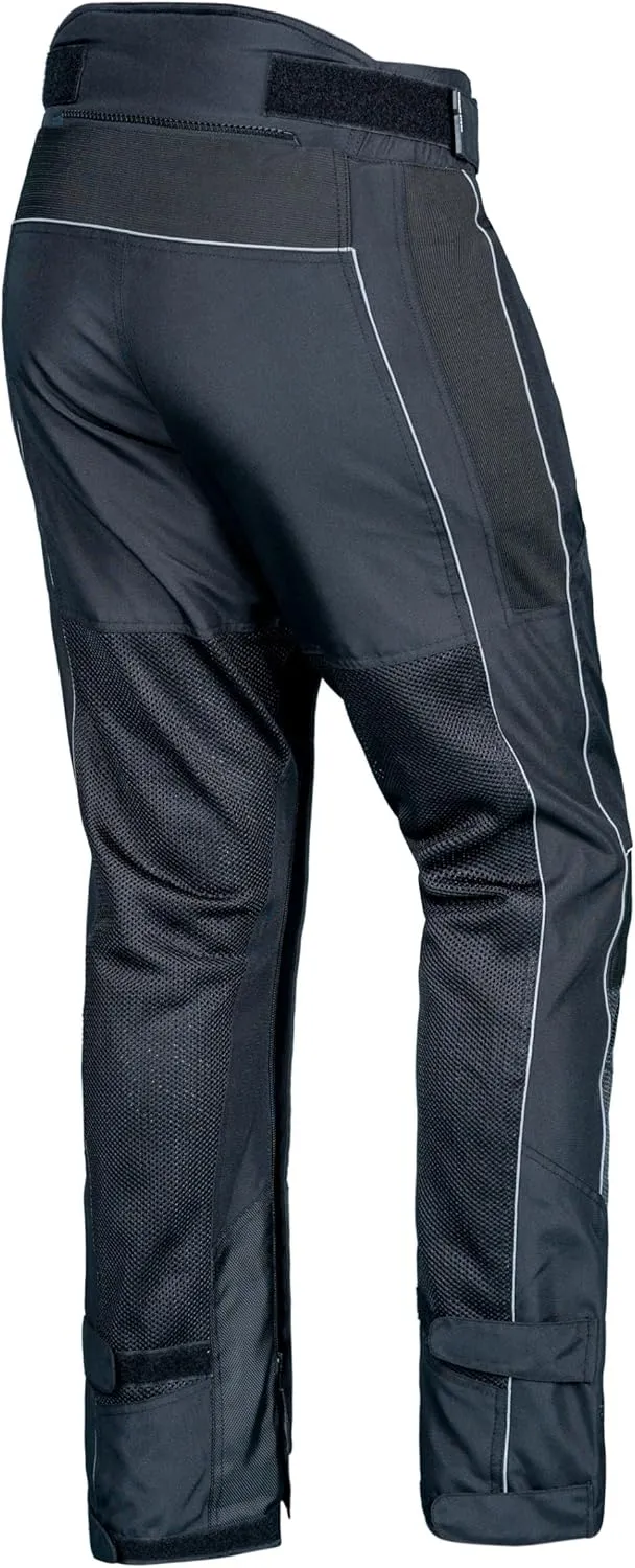 Men’s Motorcycle Mesh Pants Full Leg Zipper Riding Pants powersports Protective Armored Adv CE Over The Boot Motocross Pants