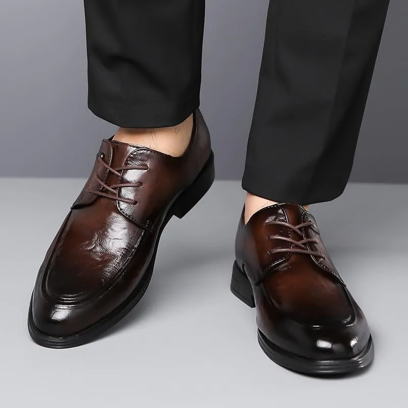 Men's Oxford Dress Shoes – Stylish Leather Lace-Up Brogue Shoes for Business, Casual, Office, Wedding & Party Wear