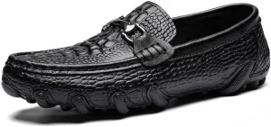 Men's Patent Leather Platform Loafers Non-Slip Round Toe Penny Business Formal Shoes Slip-On Dress Shoes for Men