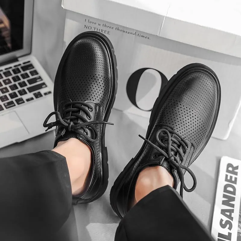Men's Shiny Patent Leather Dress Shoes Platform Oxford Shoes for Weddings, Parties, Work, Church, Professionals