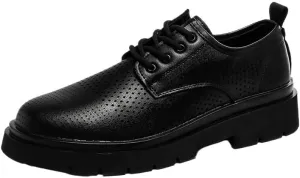 Men's Shiny Patent Leather Dress Shoes Platform Oxford Shoes for Weddings, Parties, Work, Church, Professionals