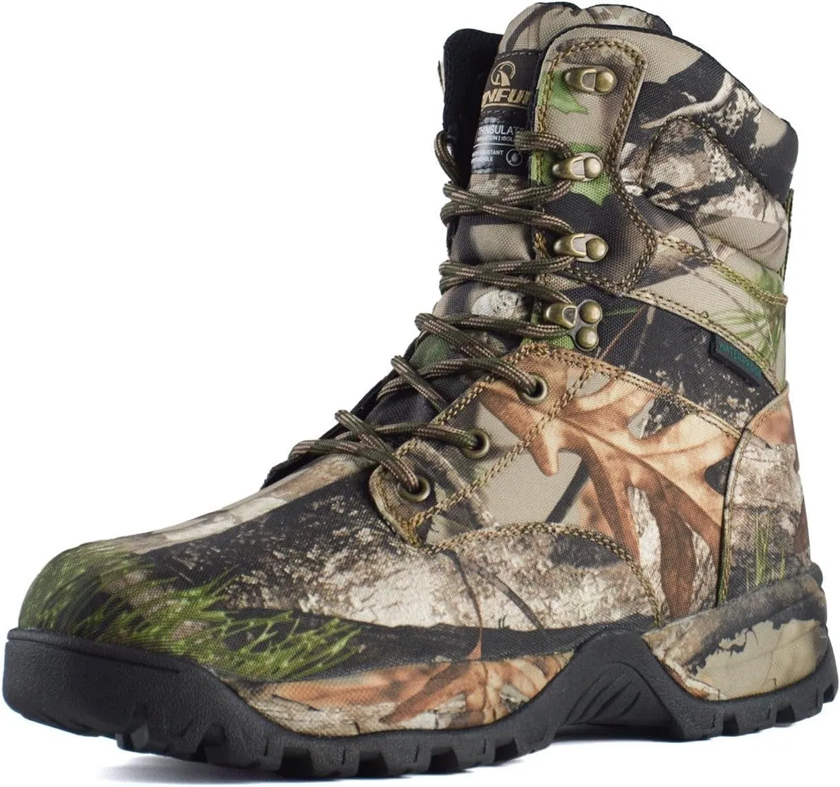Men's Waterproof Hunting Boots Lightweight Hiking Boot Insulated Work Boots, 7" Breathable Non-slip Outdoor Shoes, 200g Thinsulate