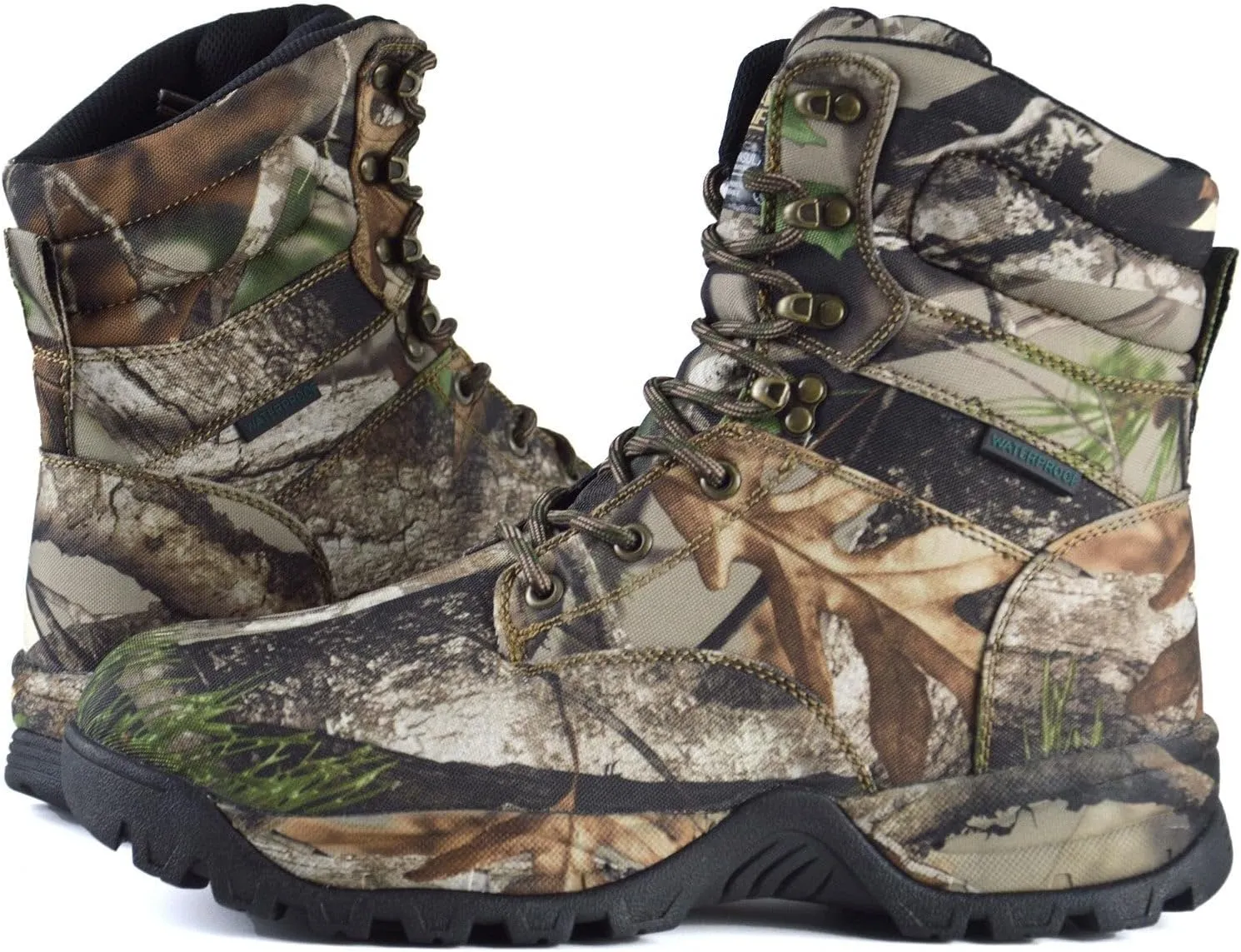 Men's Waterproof Hunting Boots Lightweight Hiking Boot Insulated Work Boots, 7" Breathable Non-slip Outdoor Shoes, 200g Thinsulate