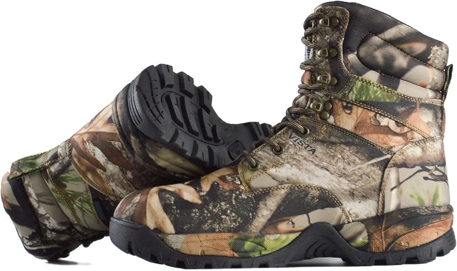 Men's Waterproof Hunting Boots Lightweight Hiking Boot Insulated Work Boots, 7" Breathable Non-slip Outdoor Shoes, 200g Thinsulate