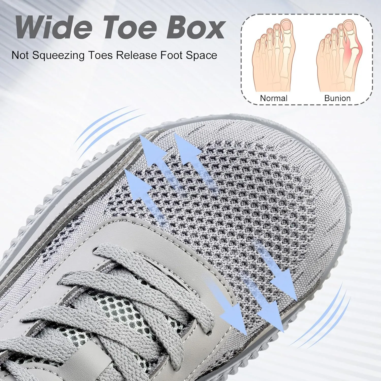 Men's Wide Width Sneakers, Extra Wide Toe Box, Minimalist Barefoot Trail-Running Gym Cross Trainer Shoes, White, Wide