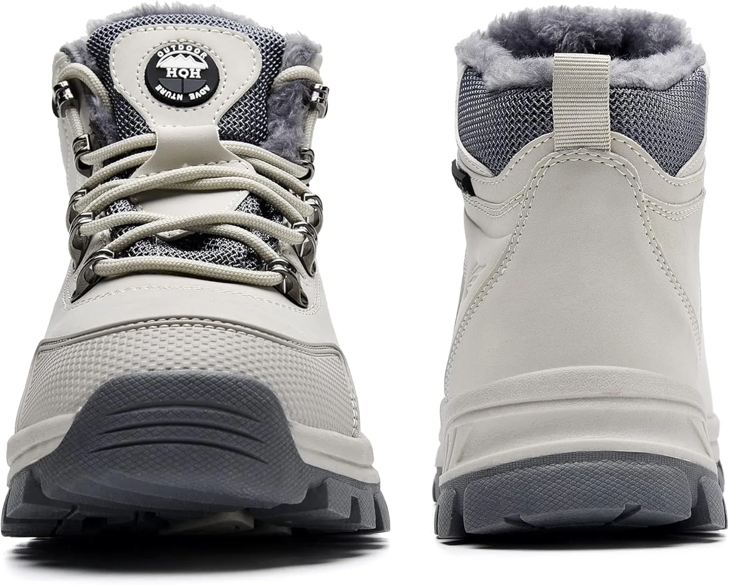 Mens Winter Snow Boots Women Waterproof Cold Weather Hiking Bootie Warm Fur Lined Casual Anti Slip Work Ankle Shoes