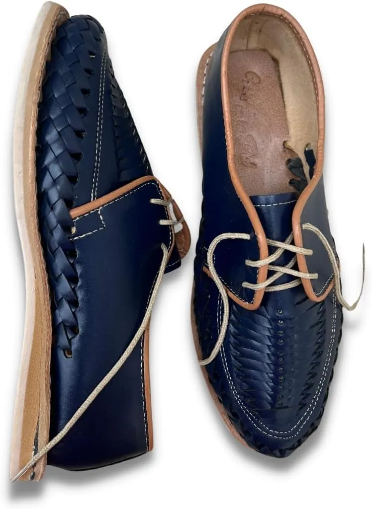 Mexico en la Piel: Handcrafted Men's Genuine Leather Lace-Up Huarache Sandals Shoes - Versatile & Durable