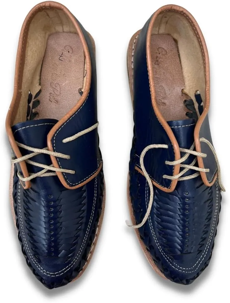 Mexico en la Piel: Handcrafted Men's Genuine Leather Lace-Up Huarache Sandals Shoes - Versatile & Durable