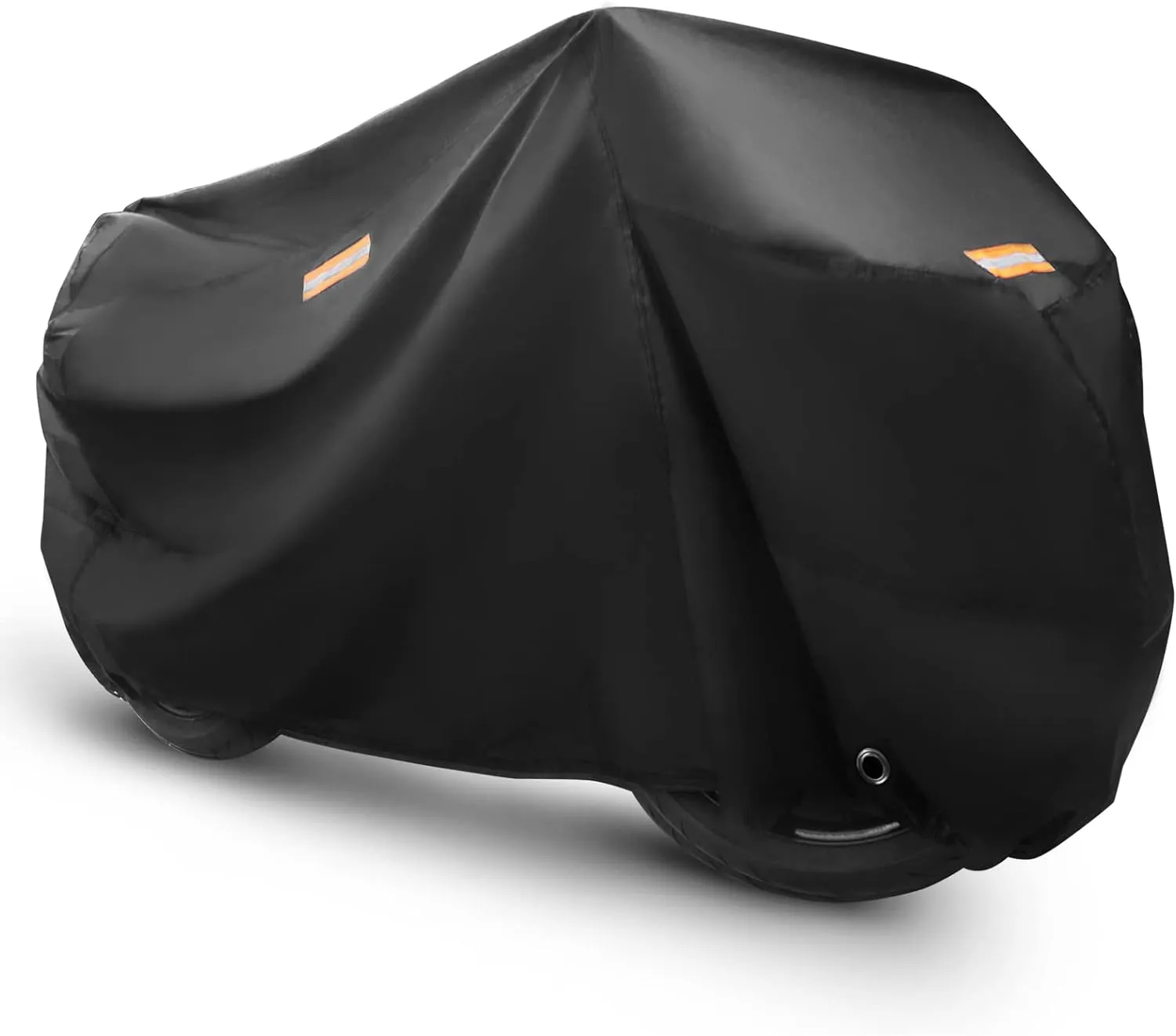 Motorcycle Cover Heavy Duty Durable All Season Universal All Weather Waterproof Sun Outdoor Protection with Reflective Strips and Lockholes Vehicle Cover