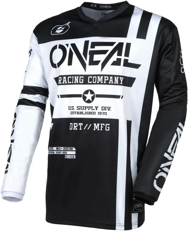 MX Outfit O'Neal Element Warhawk White Men (W34/X-Large) Protective Pants Jersey riding bundle motocross dirt bike combo set