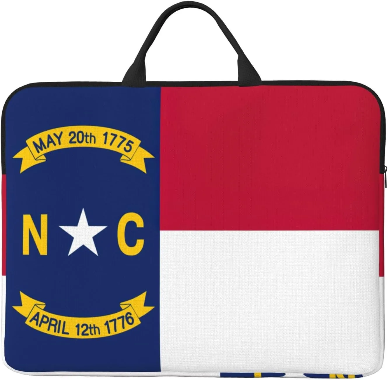 North Carolina state flag print Durable Travel Laptop Bag HandBag Shockproof Carrying Bag Briefcase for 14inch Laptop Notebook