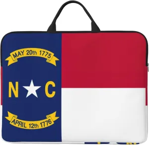 North Carolina state flag print Durable Travel Laptop Bag HandBag Shockproof Carrying Bag Briefcase for 14inch Laptop Notebook