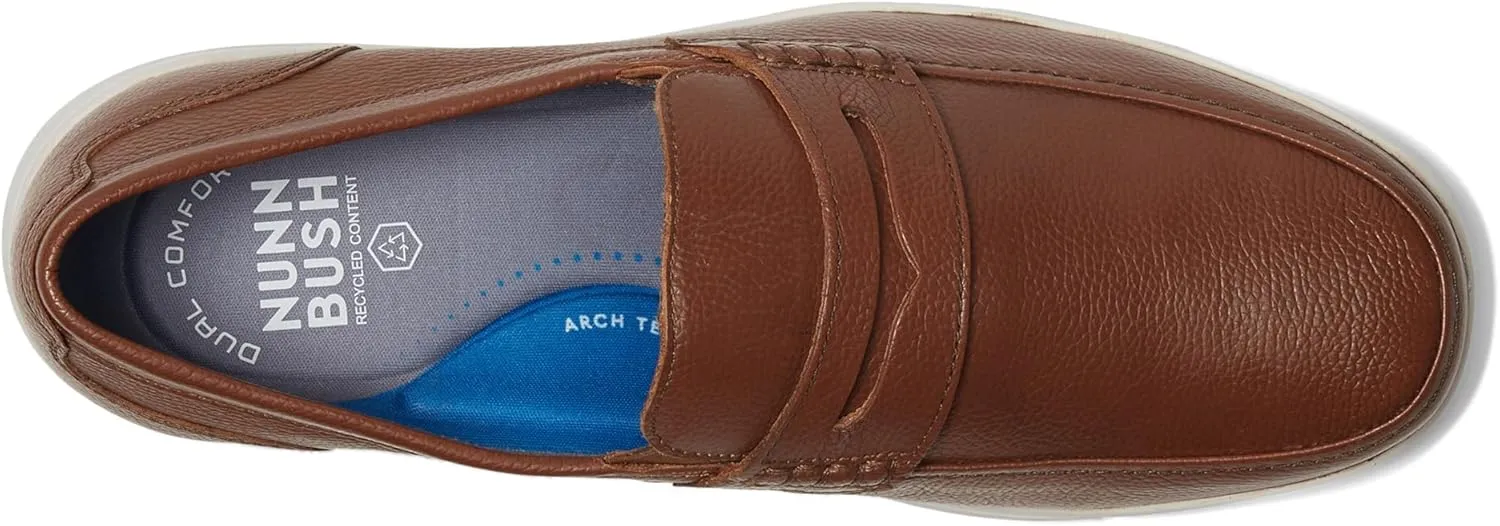 Nunn Bush Men's Luca Moccasin Toe Penny Loafer Lightweight Comfortable Slip-on