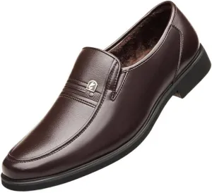 Oxford Shoes for Men Fashion Leather Shoes Men Flat Mens Casual Shoes Black Male Footwear Slip-on Men Business Shoes Plus Velvet
