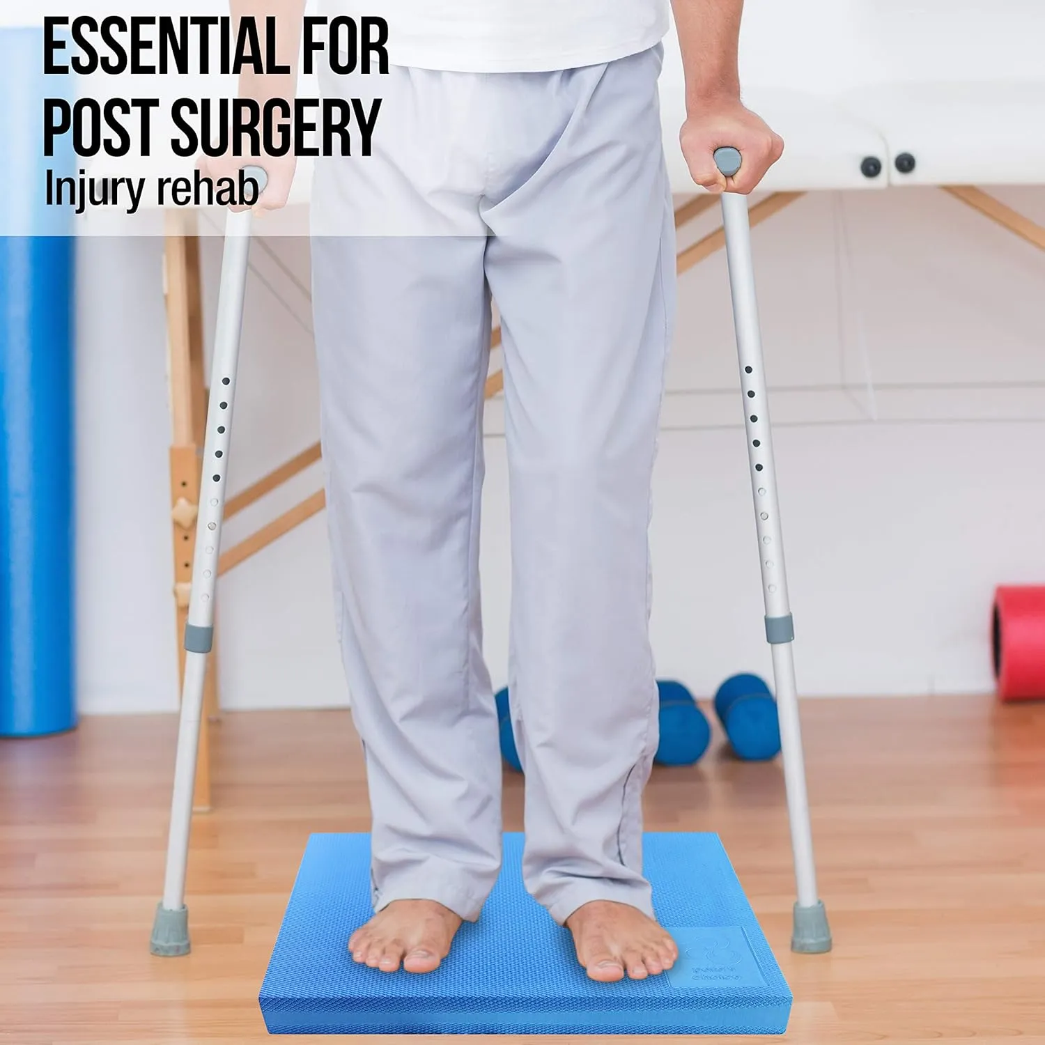 pete's choice XL or L Foam Balance Pad - Free Stretching Strap & Booklet | Extra Large Balance Pads - Physical Therapy, Ankle & Knee Rehab
