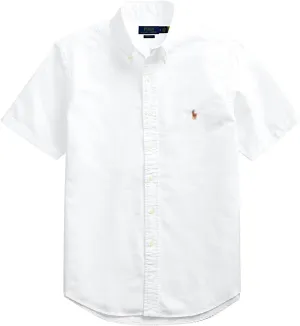 Polo Men's Short Sleeve Classic Fit Oxford Shirt for Business Casual
