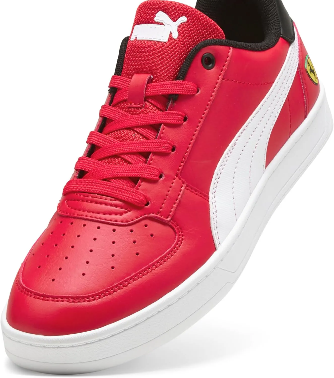PUMA Men's Ferrari Caven 2.0 Shoes, Rosso Corsa-White, 7