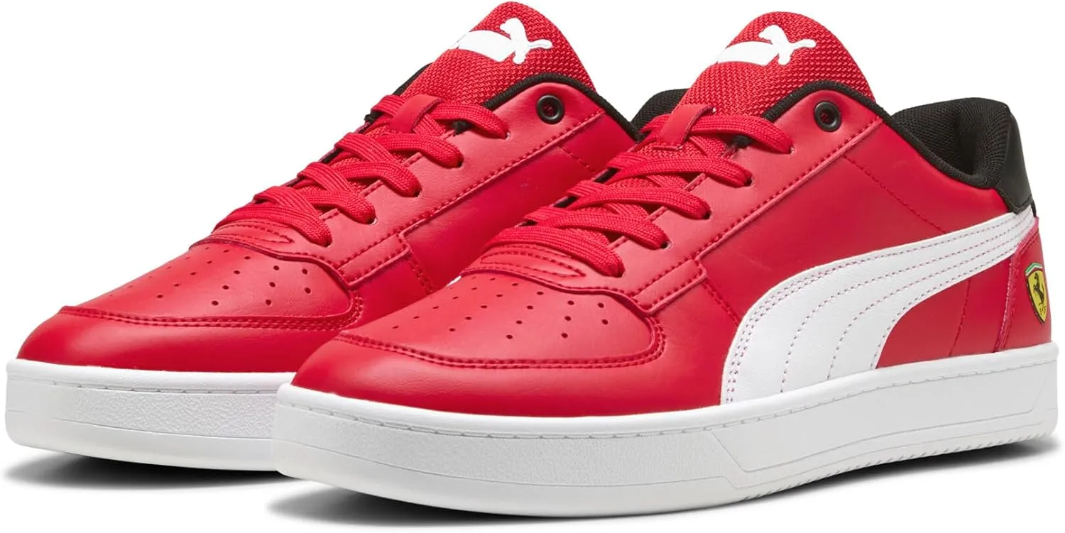PUMA Men's Ferrari Caven 2.0 Shoes, Rosso Corsa-White, 7