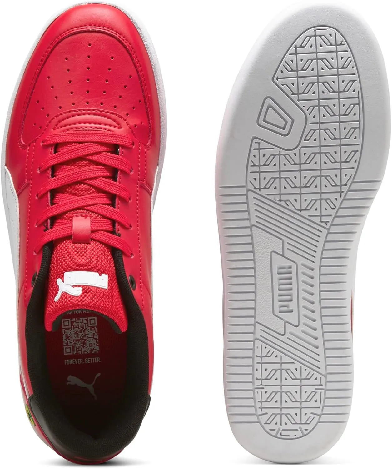 PUMA Men's Ferrari Caven 2.0 Shoes, Rosso Corsa-White, 7
